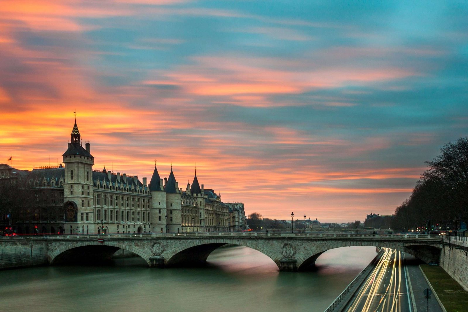 Sunset over the Loire River