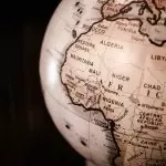 Africa on the globe