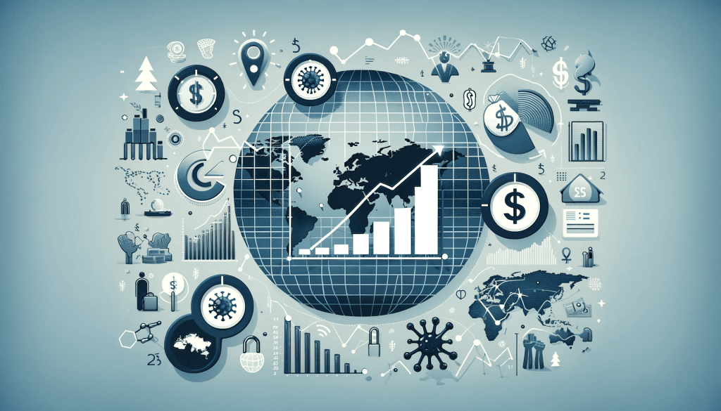 "Graphical representation of the economic impact of global events on the top 5 richest countries in 2023.