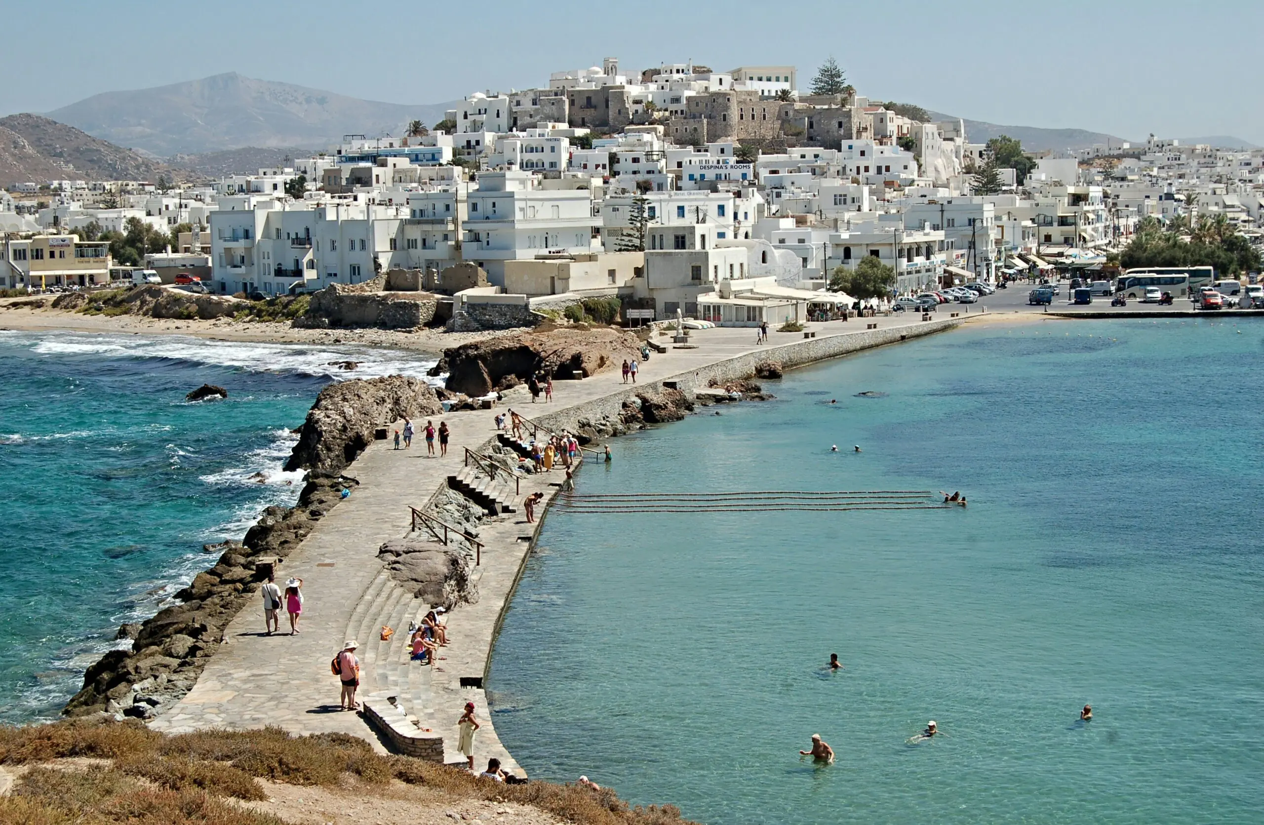 Naxos Town seaside promenade