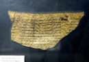 Fragment of the Dead Sea Scrolls — Pesher Isaiah from Qumran Cave 4, written in Hebrew on parchment