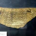 Fragment of the Dead Sea Scrolls — Pesher Isaiah from Qumran Cave 4, written in Hebrew on parchment