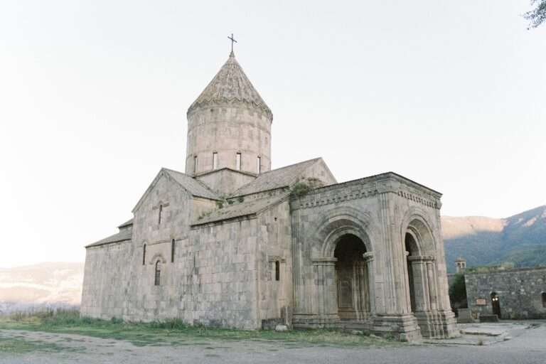 Tatev Monastery in Syunik Province, Armenia, medieval stone church with conical dome
