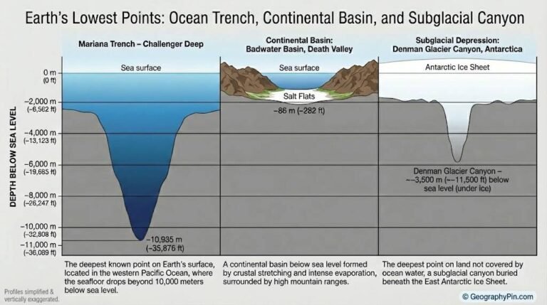 The Deepest Points on Each Continent (Not What You Think)